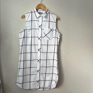 Sleeveless Checkered Dress